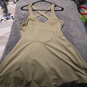 HALARA Cream Sleeveless Halter Sundress